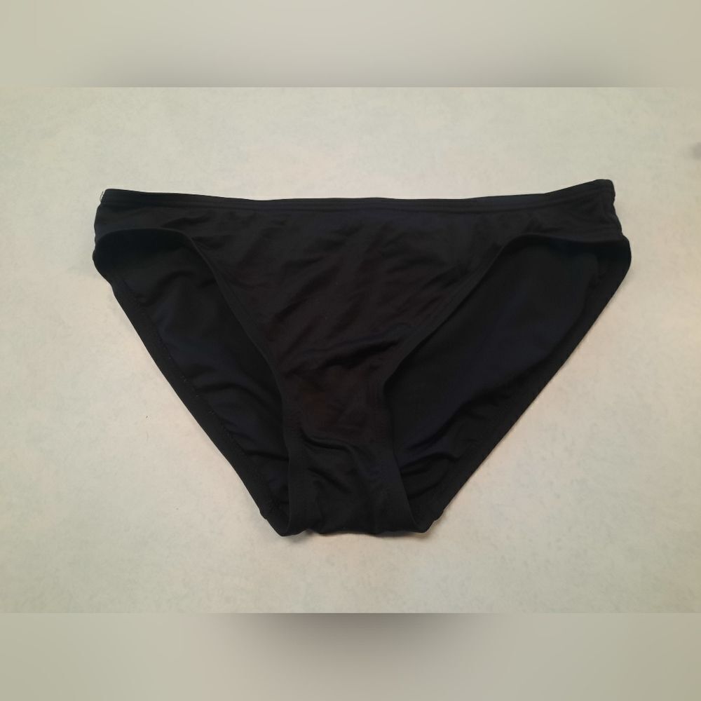 Tara Grinna Size 8 Foldover Bikini Bottoms  Black